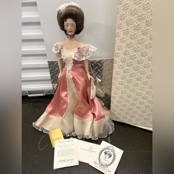 Gibson Girl 'Laura the Debutante' Doll 1986 Franklin Mint Heirloom w/COA